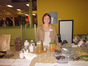 Galloway resident Abi Douglass brought nine homemade goods to the December swap, including apple cider caramel cookies and romesco sauce.